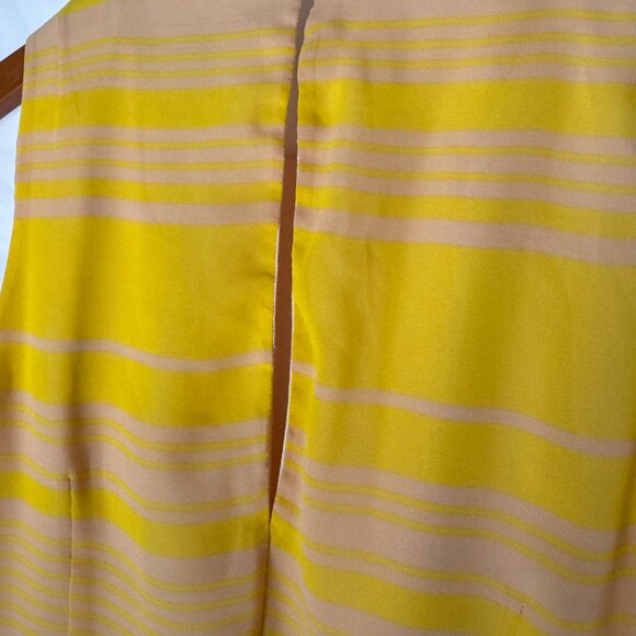 French Connection London Rock Yellow Pleated Maxi Dress – Size 8 - Picture 7 of 9